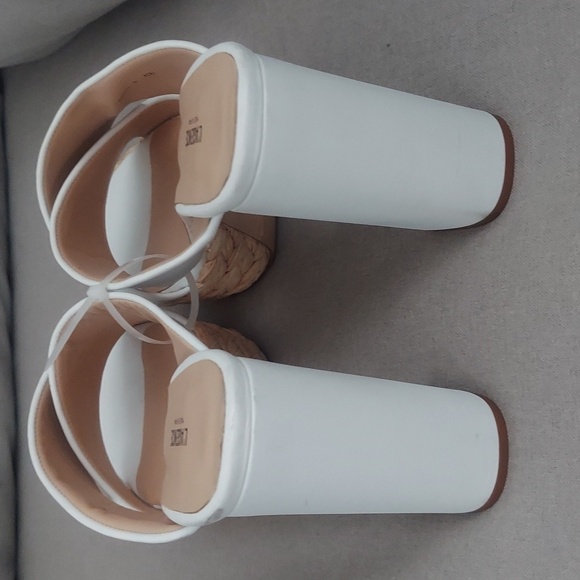 New L'AGENCE White Platform Sandals Size 42/US 12 - Picture 4 of 8